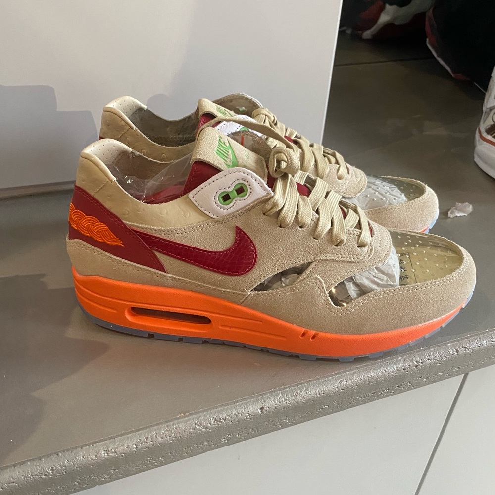 Nike x CLOT x Sacai LDWaffle Orange Blaze Sneakers